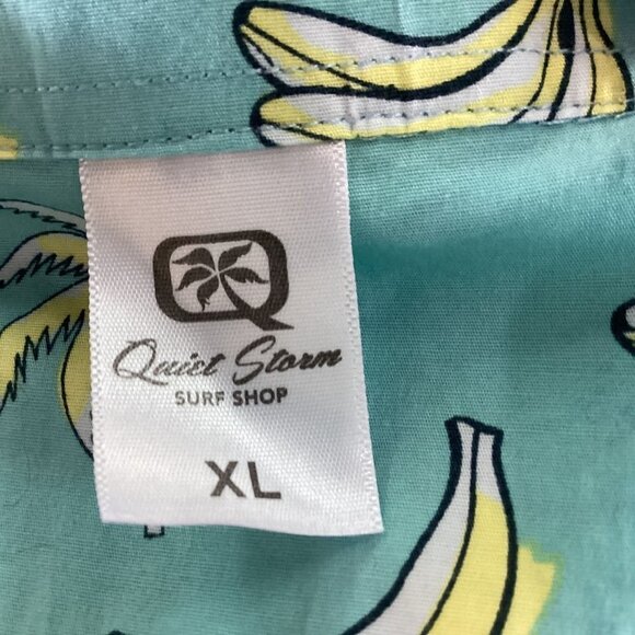 Quite Storm Surf Shop Banana Split Button Down Mens shirt size XL - Picture 6 of 14